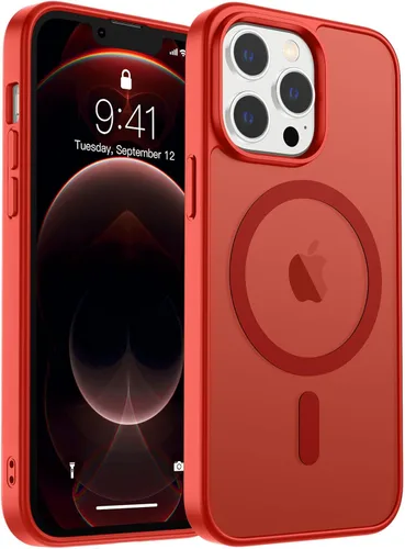 Vista 336 de zapica Funda magnética para iPhone Air, con protector de pantalla de vidrio templado, compatible con MagSafe, translúcida mate, a prueba de golpes