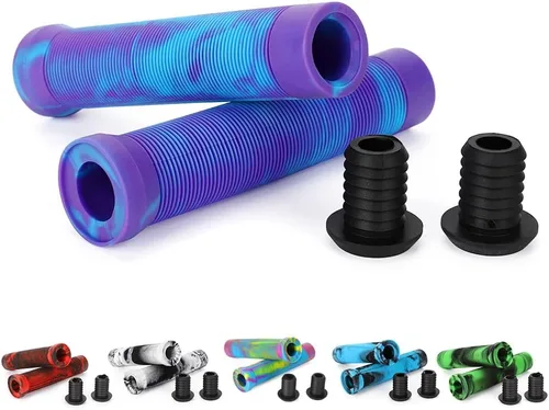 Vista 10 de Empuñaduras para patinete - Empuñaduras mixtas de color para manillar de MTB y BMX Empuñaduras suaves de 145 mm para patinete de maniobras