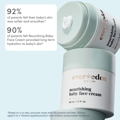 Vista 6 de Evereden Crema facial nutritiva para bebé, 1.7 onzas, loción facial no tóxica y sin fragancia Crema hidratante para bebés rica y no grasa
