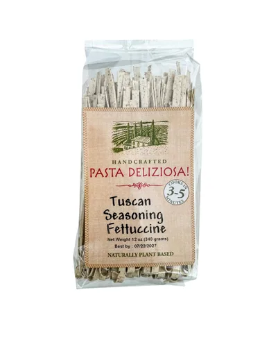 Vista 11 de Pasta Deliziosa! Pasta artesanal, Linguine con condimento de Bahía de Chesapeake, 12 onzas