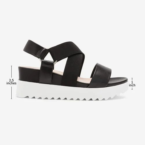 Vista 2 de DREAM PAIRS Sandalias de plataforma con correa de tobillo y punta abierta para mujer
