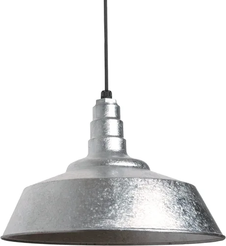Vista 19 de Steel Lighting Co. Manhattan Warehouse Light Colgante montado en el techo Cúpula de 20 pulgadas vástago de 12 pulgadas Luz de granero