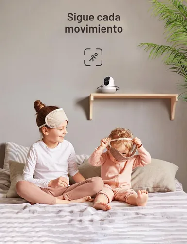 Vista 7 de nooie 2K Smart WiFi Baby Monitor with Camera and Audio, Smartphone App Control, Temperature Sensor, Motion & Cry Detection, IR Night Vision, 2-Way