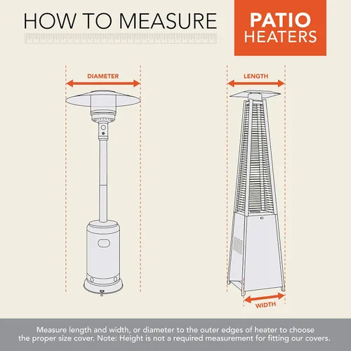 Vista 4 de Funda moderna para calentador de patio, impermeable y resistente a la intemperie.