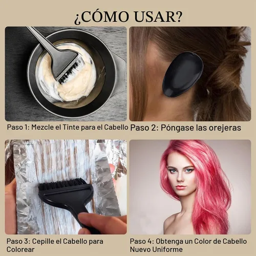 Vista 5 de 1st Choice Juego de cepillo y cuenco de color para teñir el cabello, kit de tazón de mezcla de cepillo de color de cabello, peine de tinte