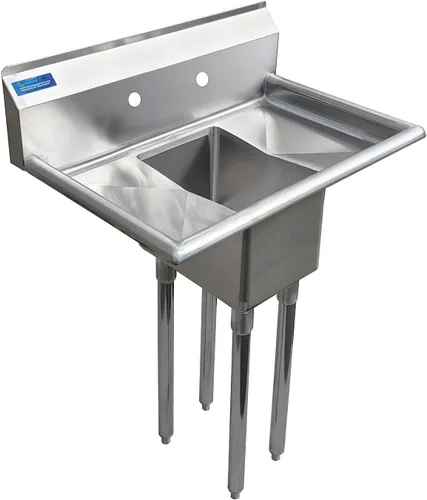 Vista 12 de AmGood Fregadero de acero inoxidable para preparación y uso general Acero inoxidable 304 NSF Restaurante, cocina, lavandería, garaje