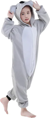 Vista 6 de CANASOUR – Pijama de poliéster para disfraz de Halloween para niños Ardilla Voladora Gris