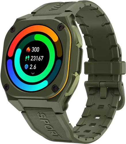 Vista 2 de Easfone B3 Sport Smart Watch, reloj de fitness AMOLED de 1.28 pulgadas con frecuencia cardíaca/sueño/impermeabilidad IP68/más de 120 modos Verde