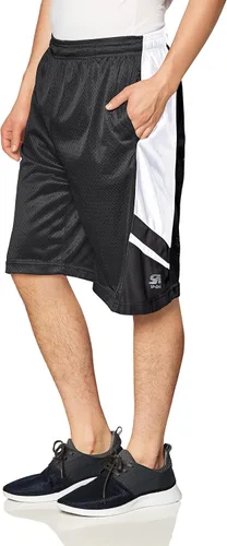 Vista 2 de Southpole Pantalones cortos deportivos de malla para hombre con bolsillos, ligeros, de secado rápido, transpirables