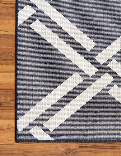 Vista 9 de Unique Loom Trellis Collection - Alfombra geométrica moderna azul marino (9 pies x 12 pies)