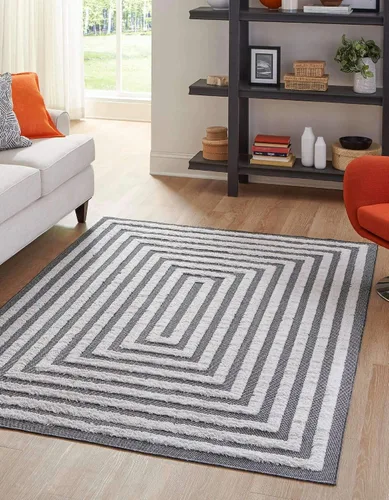 Vista 10 de Unique Loom Casa Collection Toluca - Alfombra rectangular de 2 pies 3 x 3 pies, color beige y marfil