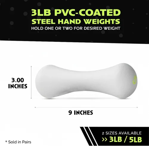 Vista 3 de Rage Fitness Dumbbell Hand Weight (Sold in Pairs), PVC Coated, Texturized Rubber Exercise & Fitness Dumbbell for Home Gym Equipment Workouts