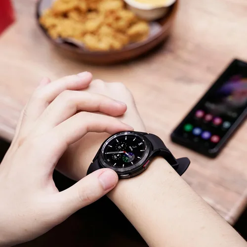 Vista 5 de Correas para Galaxy Watch 6 Classic de 1.850 in 1.693 in/Galaxy Watch 6 1.732 in 1.575 in, bandas de silicona de 0.787 pulgadas para Galaxy Watch 5