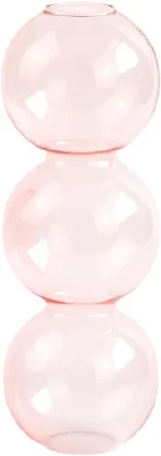 Vista 5 de Jarrón hidropónico de burbujas de vidrio transparente, jarrón de burbujas de estilo lindo de 7 pulgadas, jarrón floral único creativo para centros