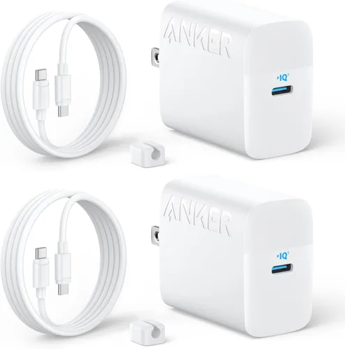 Vista 7 de Anker Bloque de cargador USB C de 45 W, paquete de 2 cargadores tipo C de Negro