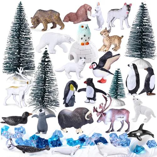 Vista 10 de SIENON Juego de 23 piezas de pájaros realistas, figuras surtidas de aves de vida silvestre con nido, cuervo, kiwi, avestruz, guacamayo, halcón