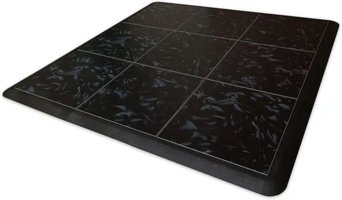 Vista 9 de Big Floors 3X3DKMAPLEFLOOR Kit de piso de baile modular entrelazado de plástico liviano (3' x 3'), roble oscuro, 21 piezas