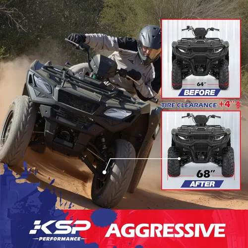 Vista 3 de KSP - Espaciadores de rueda de 4 x 110 de 2 pulgadas, ATV UTV forjados, compatibles con Honda Rancher Fourtrax Foreman Rubicon, pernos M10x1.25