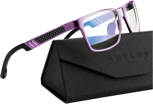 Vista 14 de ANYLUV Blue Light Blocking Glasses Men Computer Gaming Glasses Lightweight Al-Mg Metal Anti Eyestrain Eye Protection