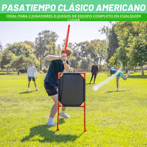 Vista 6 de GoSports LotBall AIR Juego de Bate de Béisbol para Patio Trasero, Pelota y Zona de Strike - Juego de Béisbol de Plástico para Niños