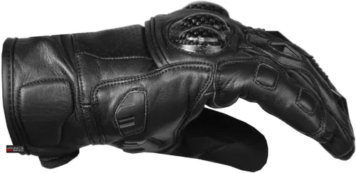 Vista 9 de Guantes de piel de anilina de vaca para motocicleta de hombre con control deslizante
