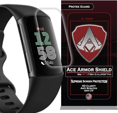 Vista 8 de ACE ARMOR SHIELD - Protectores de pantalla premium para Fitbit Charge 6 y Charge 5 (Charge 4)