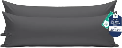 Vista 24 de Royale Linens Paquete de 2 fundas de almohada de tamaño estándar de 20 x 26 pulgadas, microfibra cepillada, fundas de almohada de cama, resistentes