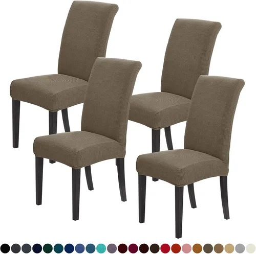 Vista 62 de Joccun - Juego de 2 fundas para sillas de comedor, fundas elásticas para sillas de comedor, fundas de asiento para sillas de comedor, funda de Negro