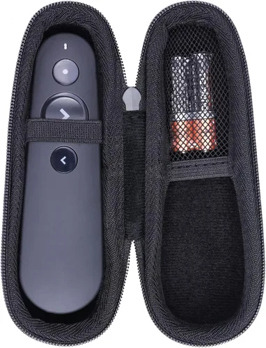 Vista 16 de co2CREA - Carcasa rígida para Logitech Spotlight 2/1 con mando a distancia, color negro Presenter Clicker Compatible, Travel Protective Storage