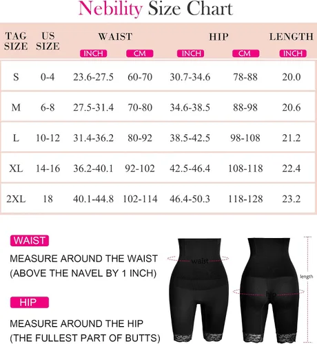 Vista 2 de Nebility Faja moldeadora para mujer, con control de abdomen, cintura alta, moldeador de cuerpo, pantalones cortos para muslos más delgados