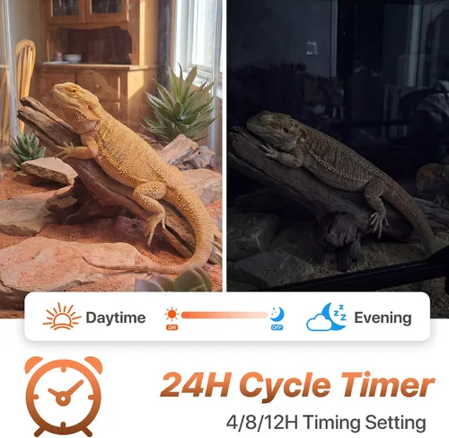 Vista 4 de LED UVB Reptile Light with Timer & Dimmer (8.5inch)