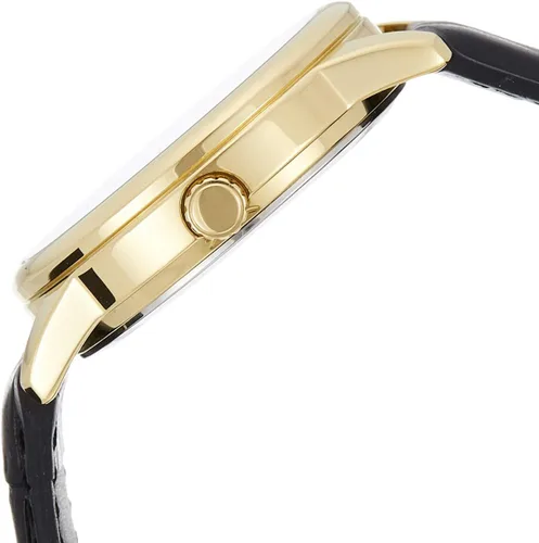 Vista 3 de Casio Reloj analógico de cuarzo para hombre con correa de cuero MTP-V002GL-7, negroblanco, correa., NegroBlanco, Correa.