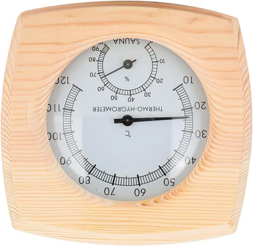 Vista 5 de Termómetro e higrómetro de sauna – Temperatura de madera humedad con pantalla de estado de humedad en tiempo real, diseño a prueba de explosiones