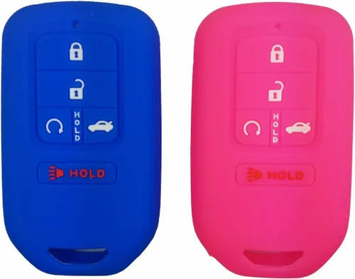 Vista 13 de 2 piezas Coolbestda - Estuche protector de silicona completa para llave de coche con control remoto de 5 botones para Honda Civic Accord Pilot CR-V