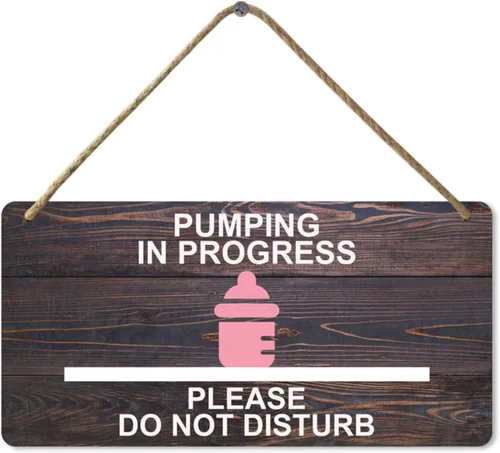 Vista 9 de Letrero decorativo de madera para colgar en la puerta delantera, 5 x 10 pulgadas, divertido letrero para timbre de puerta Sign01
