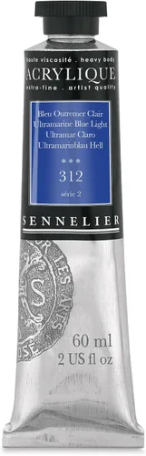 Vista 102 de Sennelier Extra-Fine Artists' Acrílico, 2.0 fl oz, Anthraquinone Blue S5, 2.02 Fl Oz (Paquete de 1)