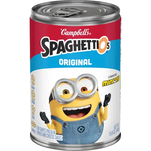 Vista 37 de SpaghettiOs Pasta enlatada con albóndigas A to Z's, lata de 15.6 onzas