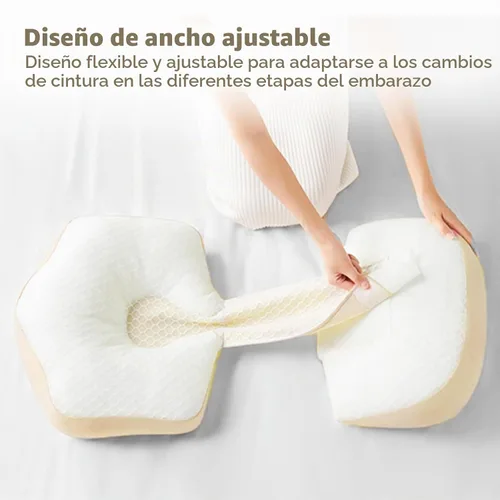 Vista 5 de Almohada de embarazo para dormir, almohada de maternidad portátil de doble cara, vientre, cadera, soporte de espalda para mujeres embarazadas