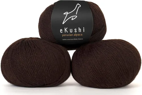 Vista 30 de 100% Hilo de Alpaca Baby para Tejer y Ganchillo - 1 Cono de Hilo Premium DK - Ligero, Hipoalergénico y Térmico Hecho en Perú - Ideal para Proyectos