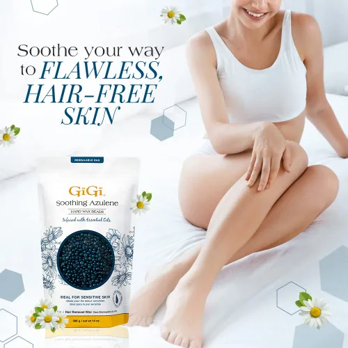 Vista 2 de GiGi - Perlas de cera dura para depilación Infused with Essential Oils, Soothing Formula for Gentle Facial & Delicate Area Waxing Stripless