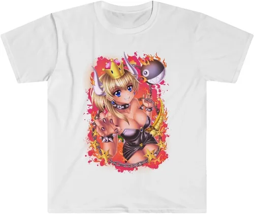 Vista 4 de CAMISETA BOWSETTE – VIDEOGAME ANIME Fire – Camiseta Negra Exclusiva Manga Corta