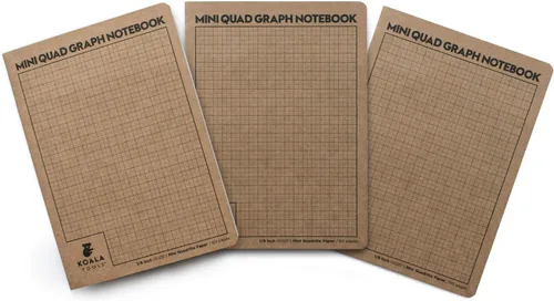 Vista 17 de KOALA TOOLS Mini cuaderno de papel cuadriculado 5" x 7", 60 pp. - Juego de cuadernos de campo cuadriculado, cuadrícula y gráficos - Para uso
