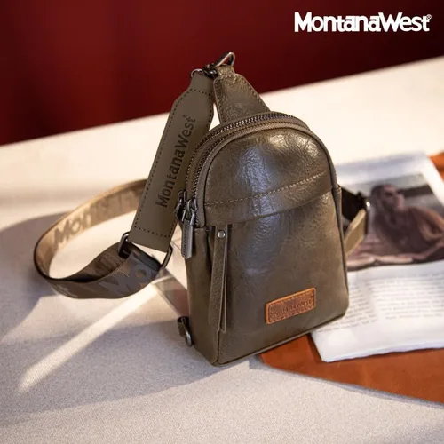 Vista 2 de Montana West Riñoneras cruzadas para mujer