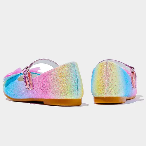 Vista 6 de Furdeour Girls Dress Shoes Mary Jane Flower Wedding Party Bridesmaids Shoes Glitter Princess Ballet Flats for Kid Toddler