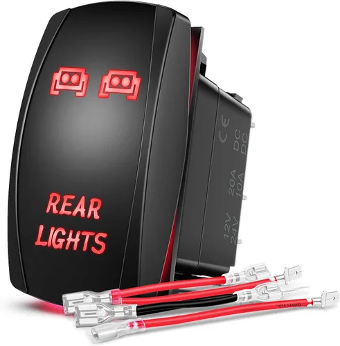 Vista 32 de Nilight 90005B Interruptor Basculante Láser Momentáneo de 7 Pines para Cabrestante en Kit de Arnés de Cableado para Cabrestante 20A/12V 10A/24V