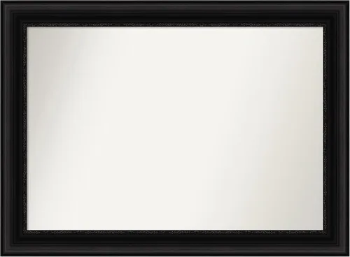 Vista 434 de Amanti Art Espejo personalizado, espejo de baño negro puente, espejo de pared o espejo de tocador de baño sobre el fregadero (26 x 26 pulgadas)