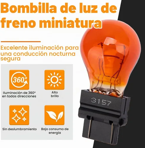 Vista 4 de ecocstm 20 bombillas traseras 3157, bombilla de freno en miniatura 4157, bombilla de señal de giro 3157 4157 impermeable, repuesto para camión, SUV