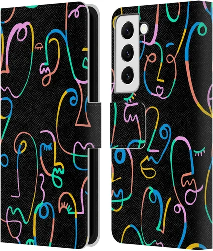 Vista 11 de Head Case Designs Officially Licensed Ninola Brushstrokes Multi Colorful Leather Wallet Case Compatible with Samsung Galaxy A07 4G
