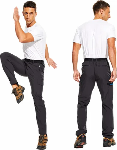 Vista 2 de NATUVENIX Hiking Pants for Men, Lightweight Mens Travel Pants Quick Dry Fishing Pants Men Water Resistant Outdoor Pants Work