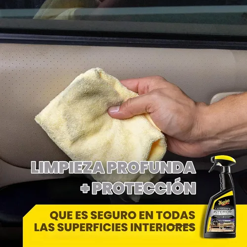 Vista 5 de Meguiar's Ultimate Interior Detailer Protector en botella de espray de 15.2 onzas Protege las superficies interiores de la suciedad y la suciedad